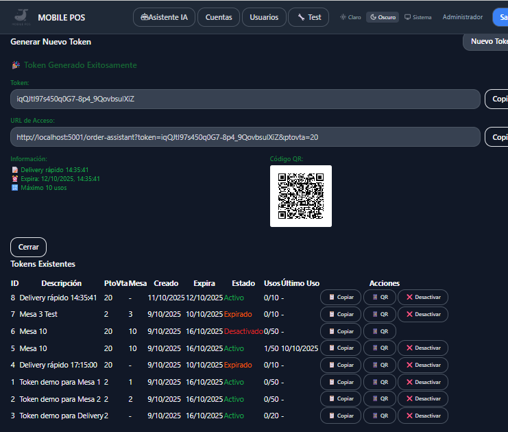 Interfaz de venta en MZ Core