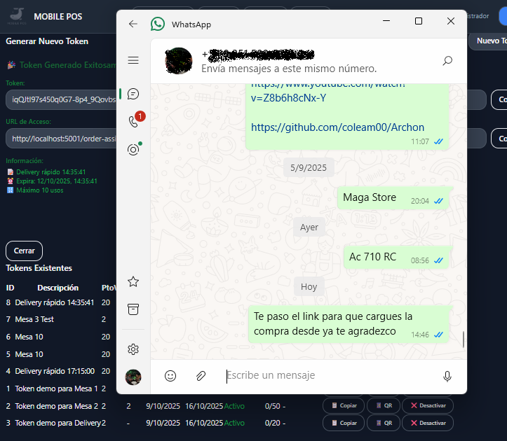 Pedidos por QR en mostrador